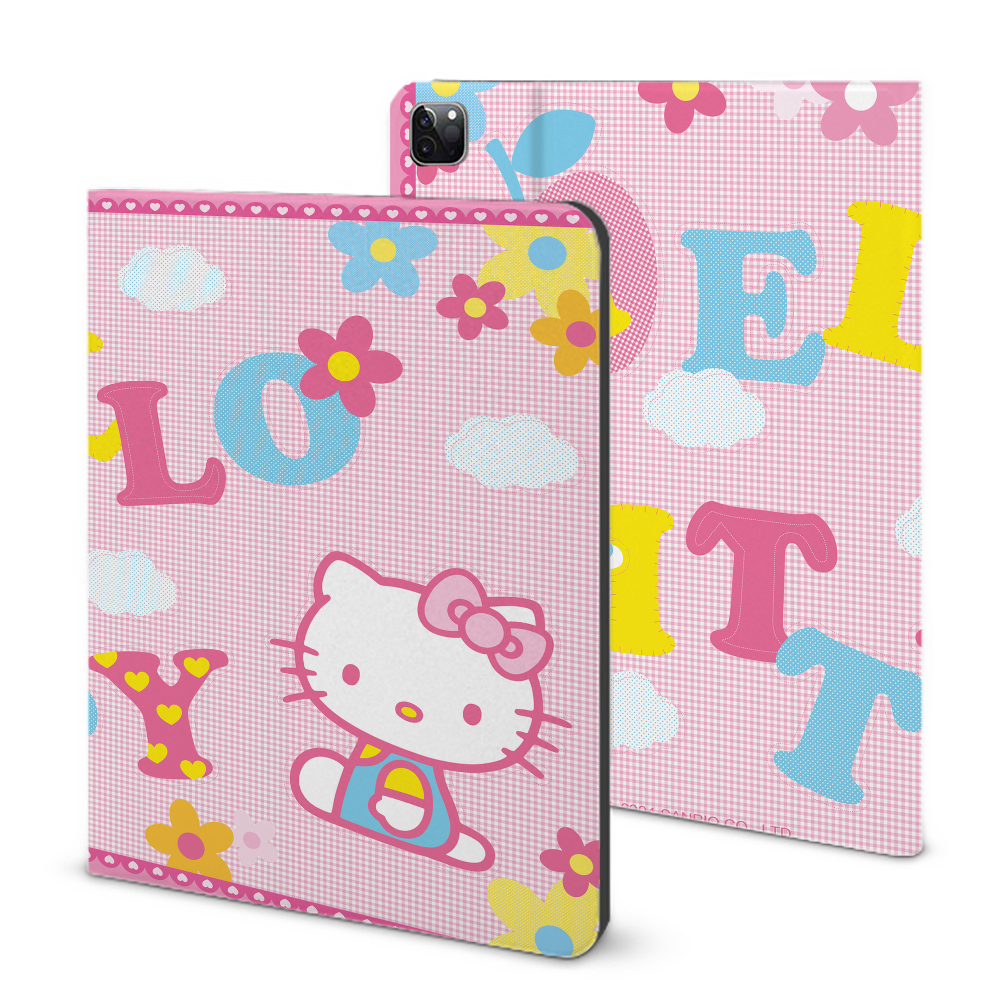 （画像用） Hello Kitty ハローキティ IPad ケース ブック型 PUレザー TPU 耐衝撃 軽量 薄型 ペン収納なし 全面保護 IPad 各モデル対応